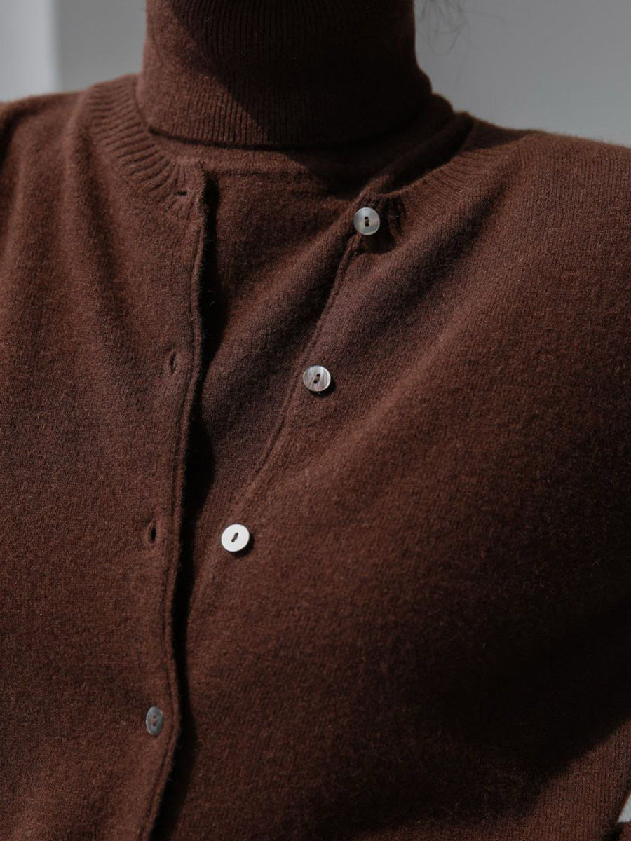 Madelief Mock Neck Knit Sweater Twinset