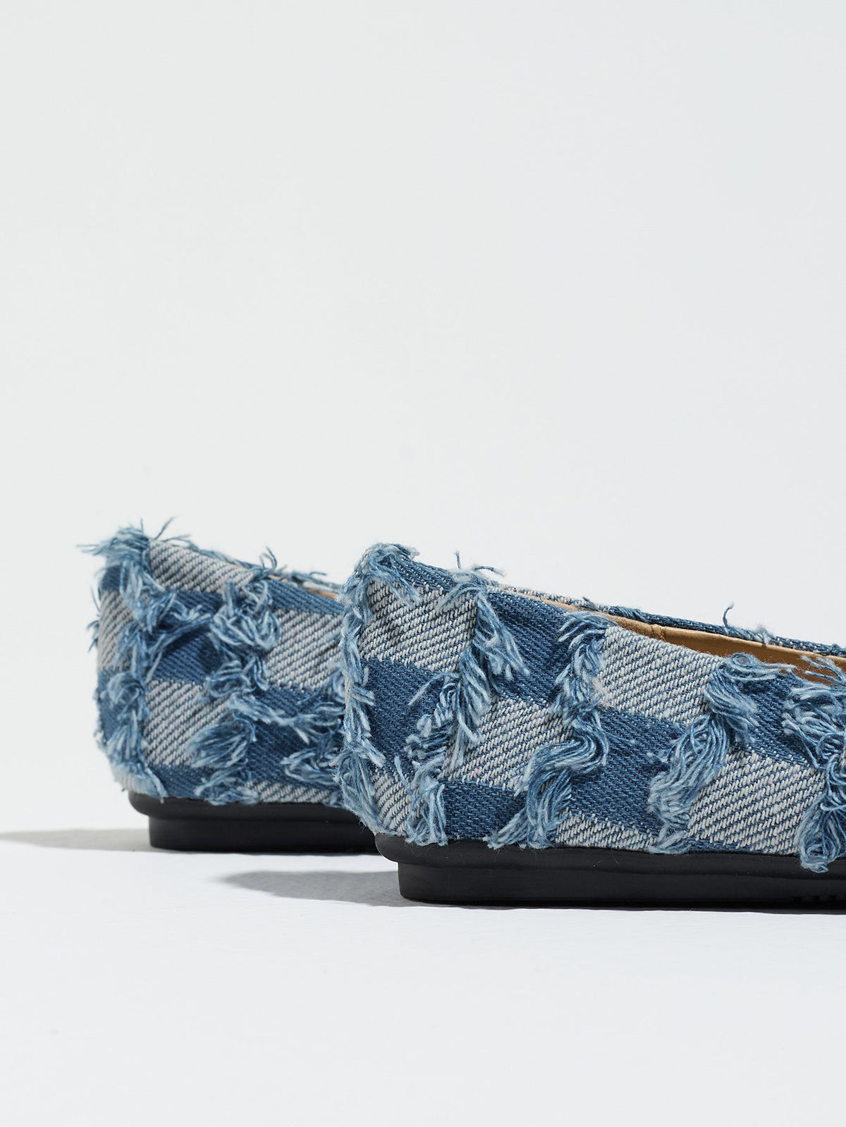Carla Denim Pointed Toe Slip-On Flats