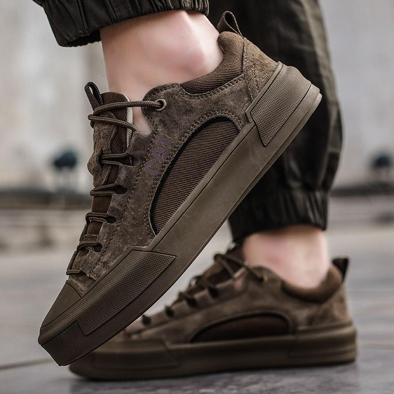 UrbanEdge | Men's Urban Style Leather-Like Sneakers
