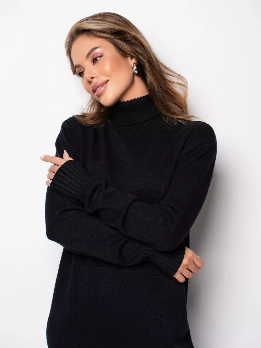 Vibeke Turtleneck Knit Sweater Dress