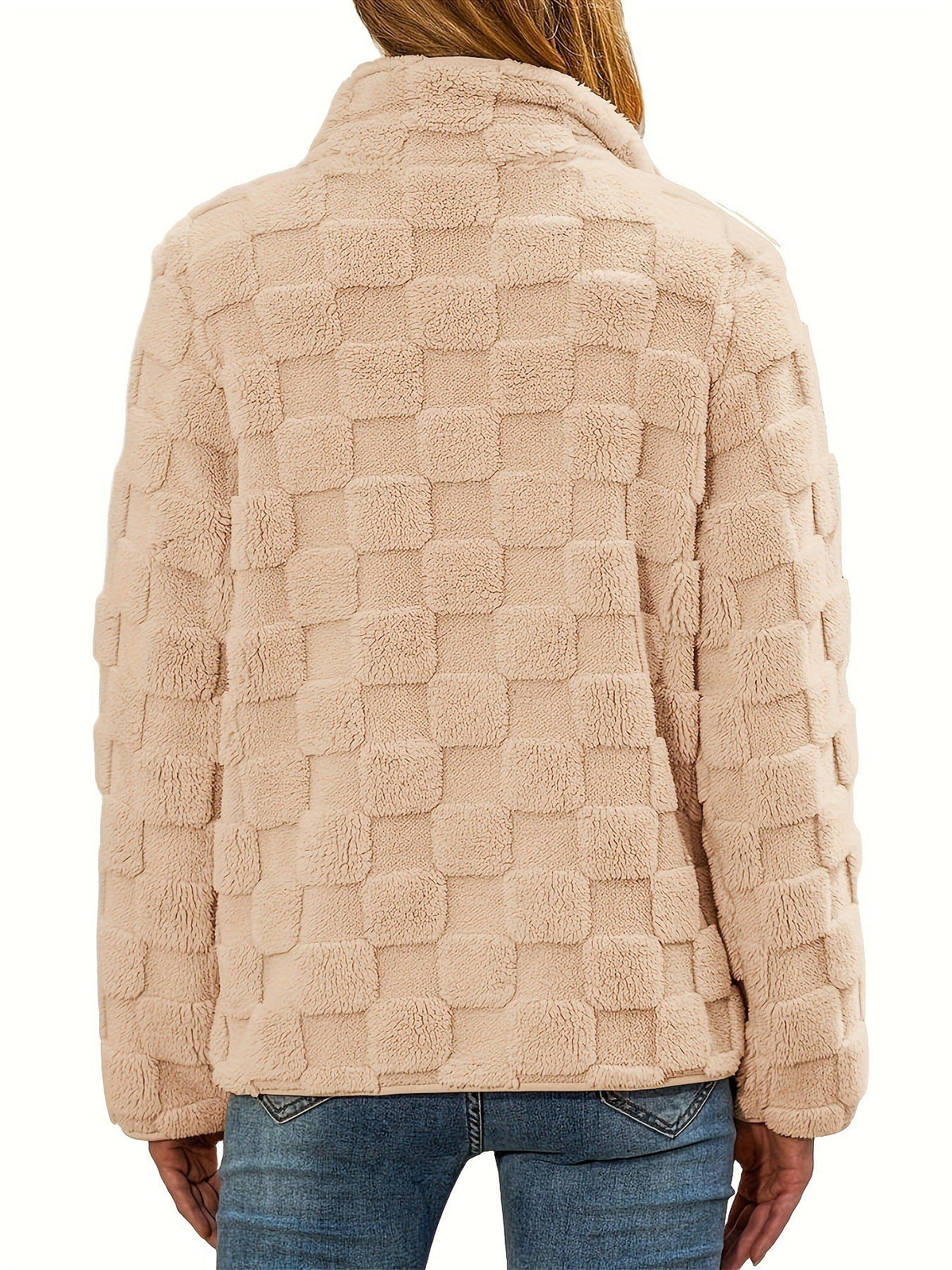 Pilar Checkered Fleece Zip-Up Jacket