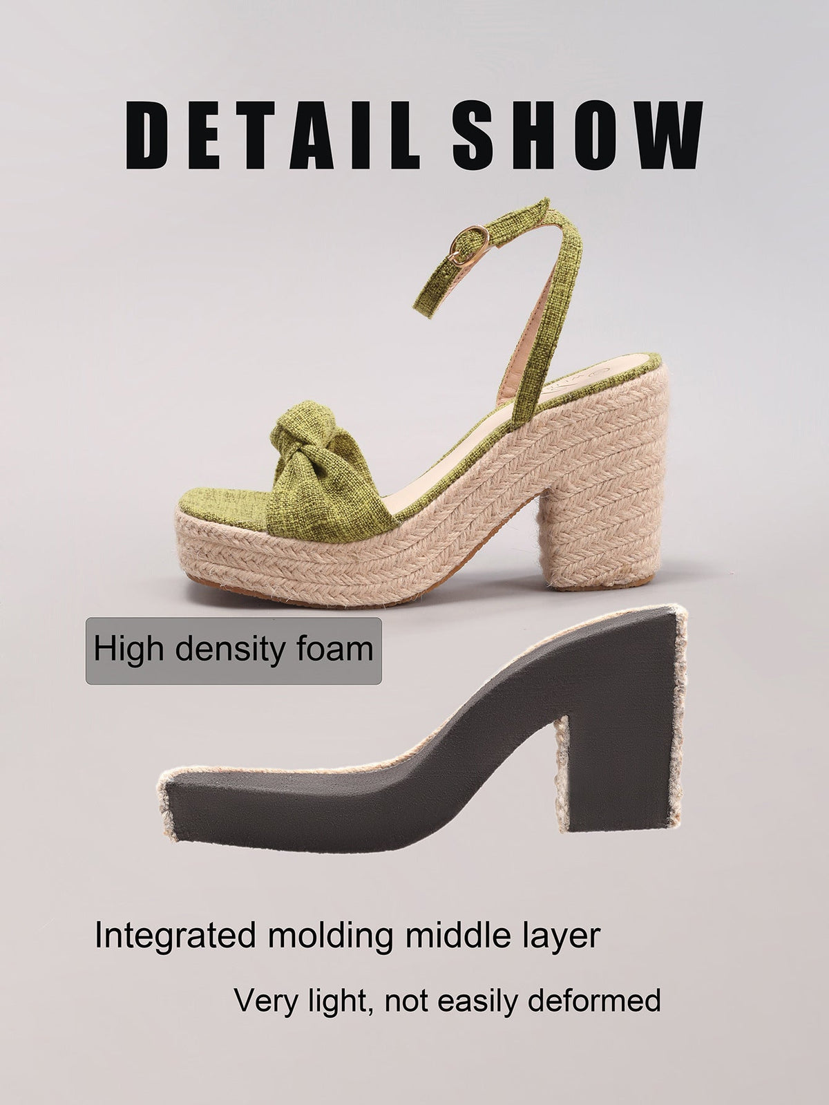 Lucette Knotted Bow Espadrille Wedge Sandals