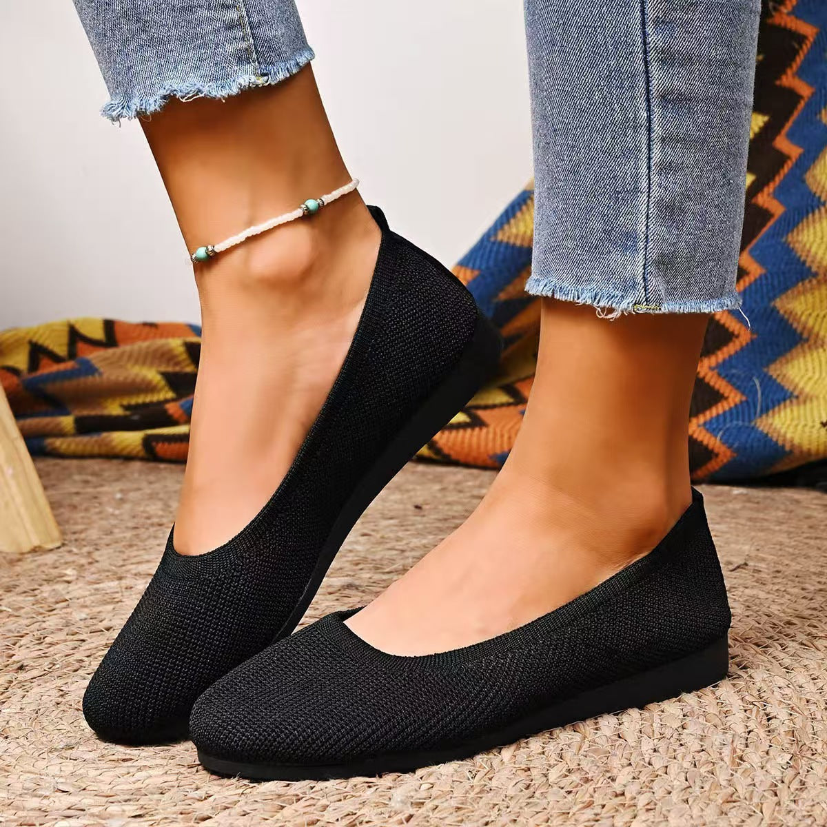 Astri Knit Slip-On Comfort Ballet Flats