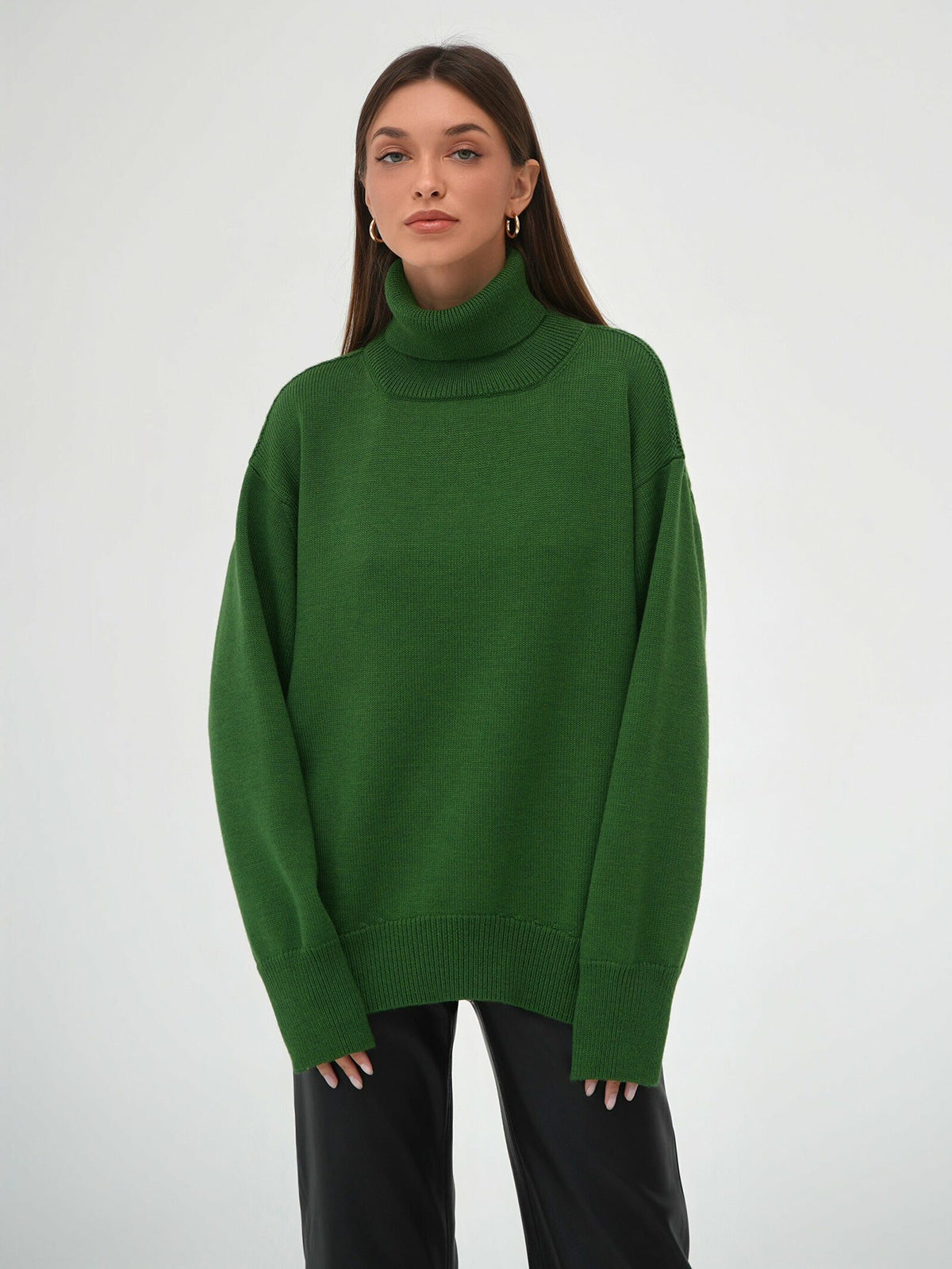 Estrella Oversized Knit Turtleneck Sweater
