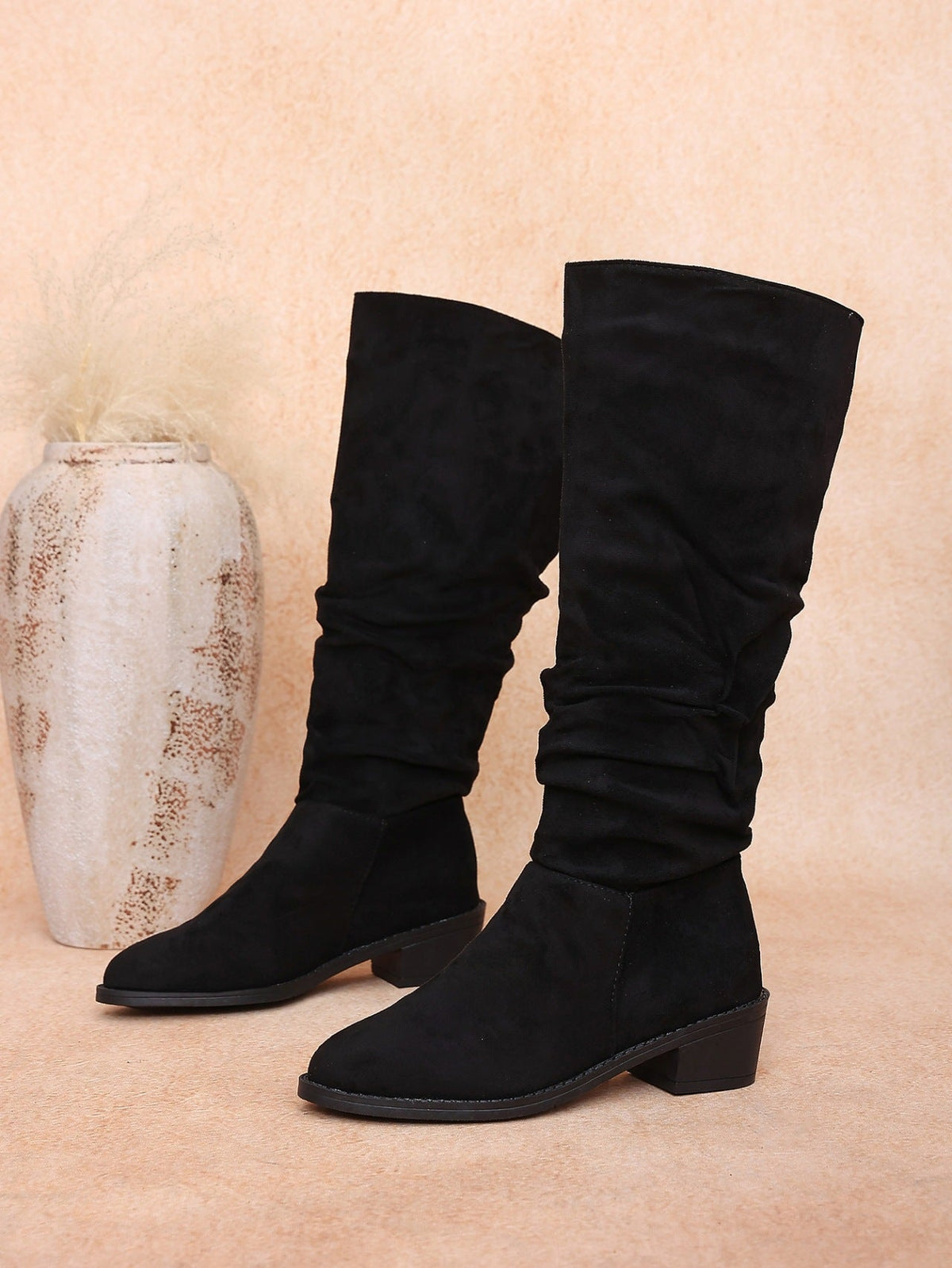 Fleur Slouchy Faux Suede Knee-High Boots