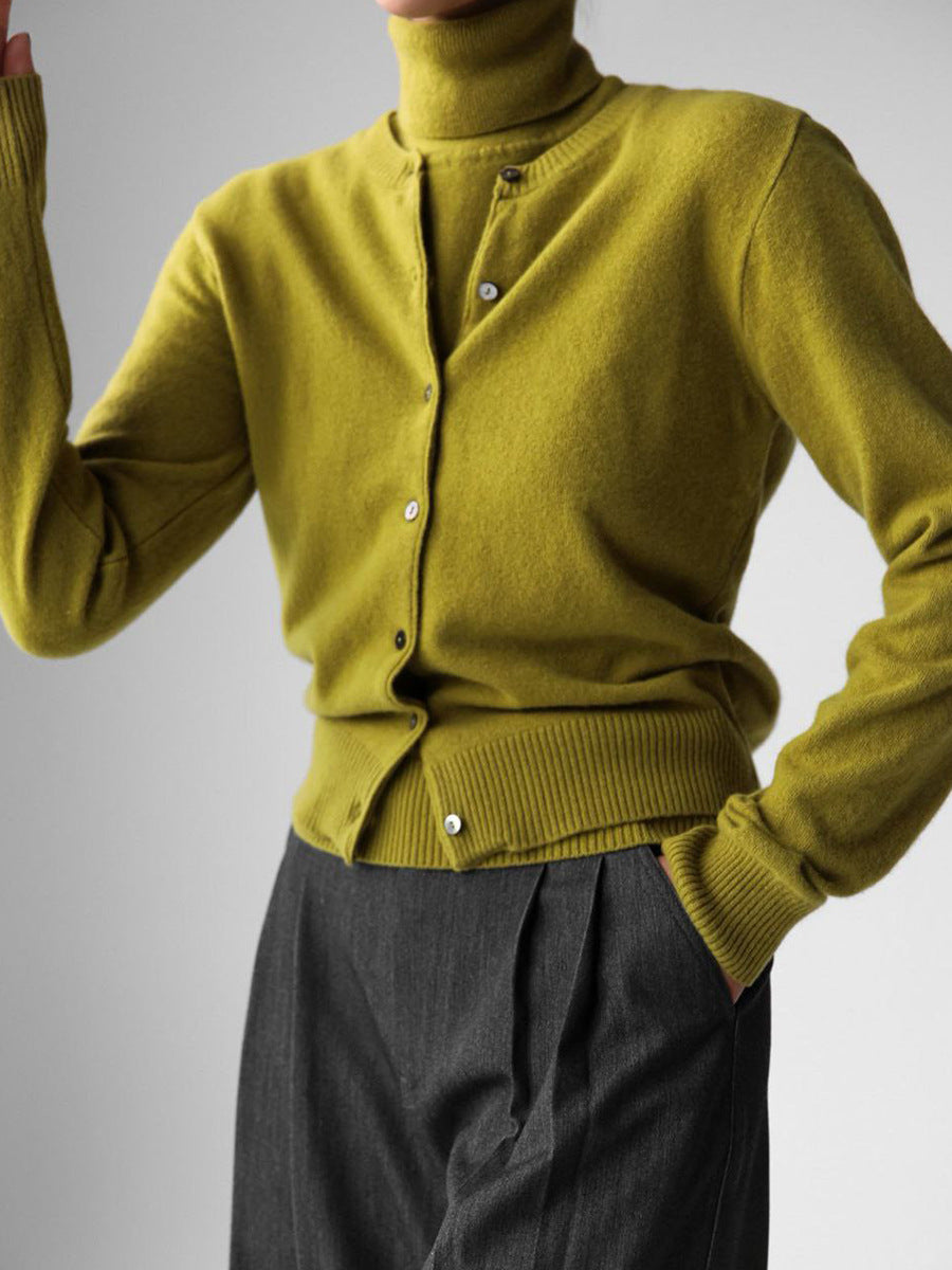 Madelief Mock Neck Knit Sweater Twinset