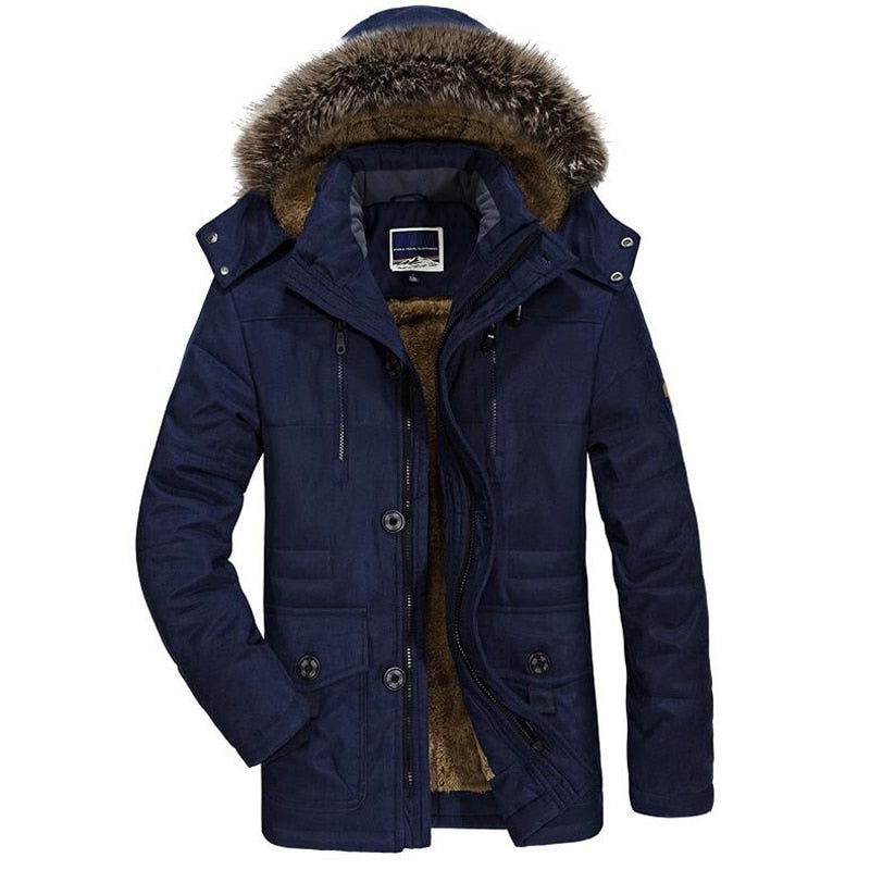 Tyler | Mens Waterproof Winter Parka with Fleece Lining | Trimmed Hood, Zip and Button Closure | 4 Colors S-6XL