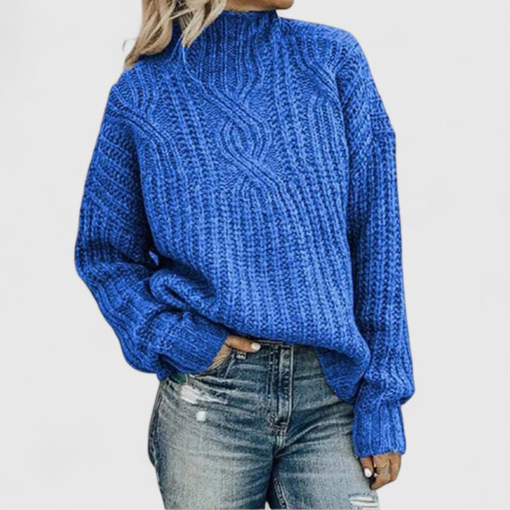 Women's Long Sleeve Pullover | Soft Drape Knit Sweater That Warms Without Bulk Under a Jacket | Size S-XL, 5 Colors