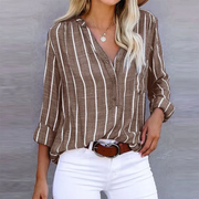 Mocha Stripe Linen