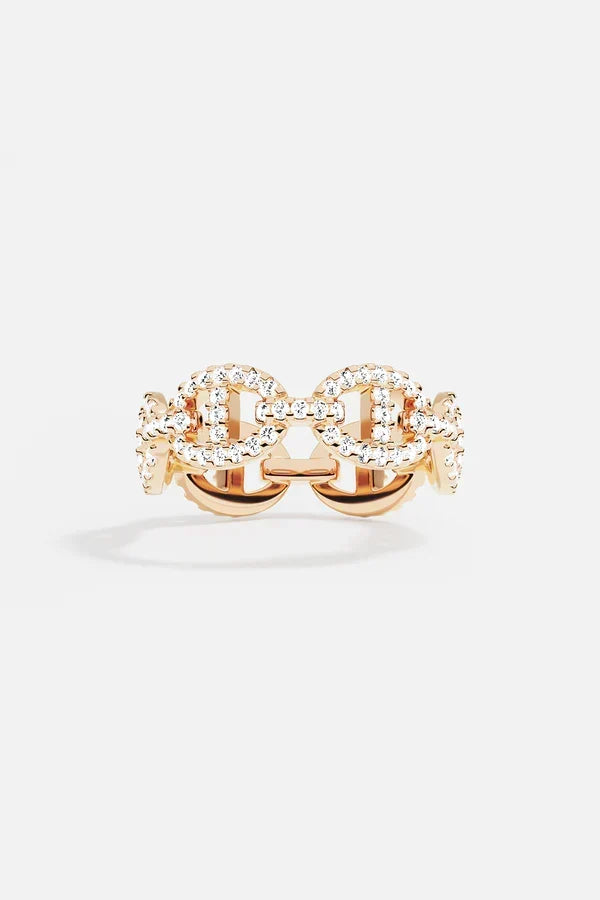 White Gold Ring with Modern Design - Isla Marina Style