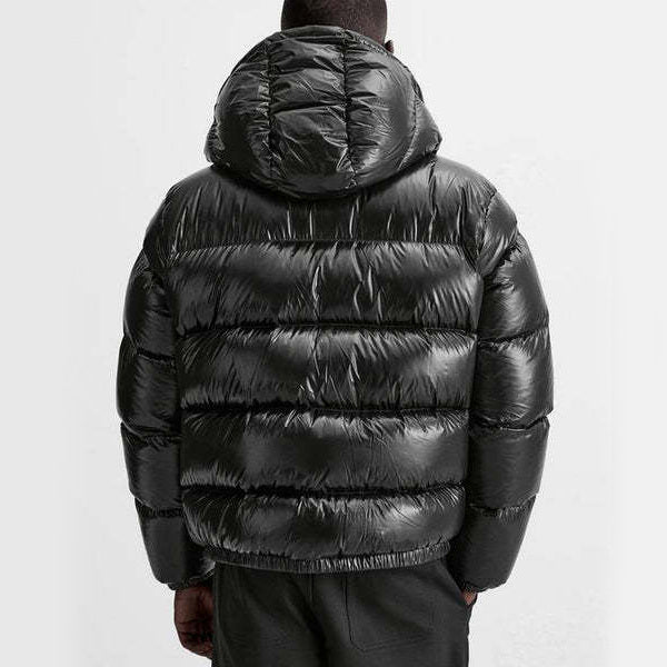 Men's Hooded Quilted Puffer Jacket, Long Sleeves, Full-Zip