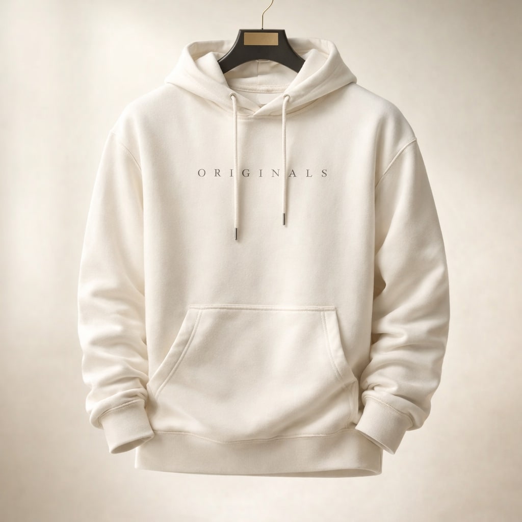 Unisex Relaxed Fit Pullover Hoodie, Drawstring Hood, Long Sleeves