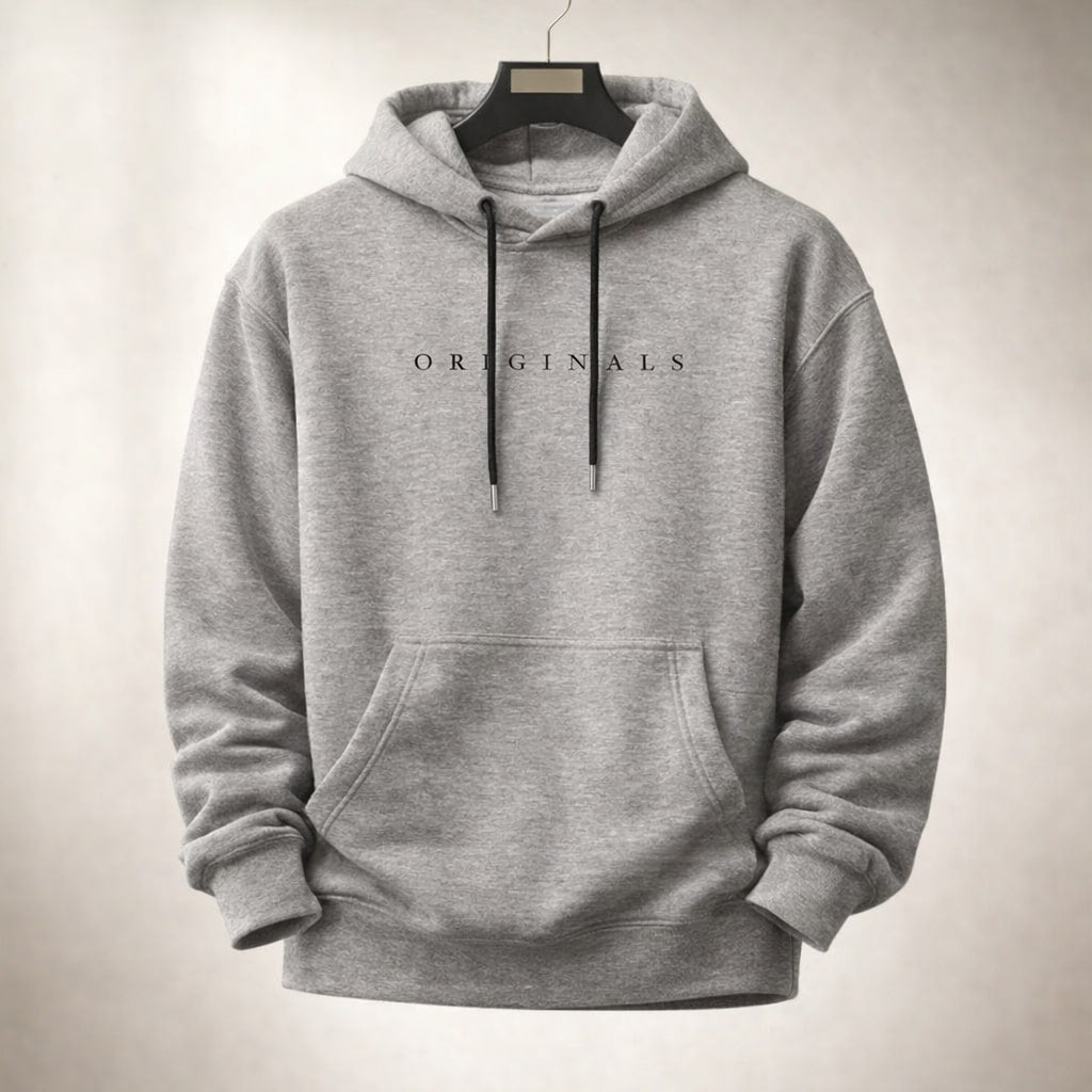 Unisex Relaxed Fit Pullover Hoodie, Drawstring Hood, Long Sleeves
