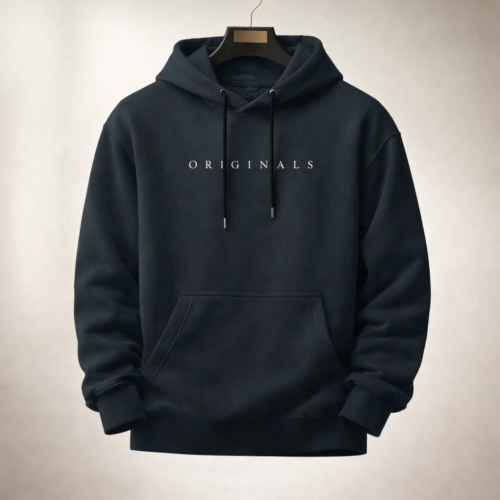 Unisex Relaxed Fit Pullover Hoodie, Drawstring Hood, Long Sleeves