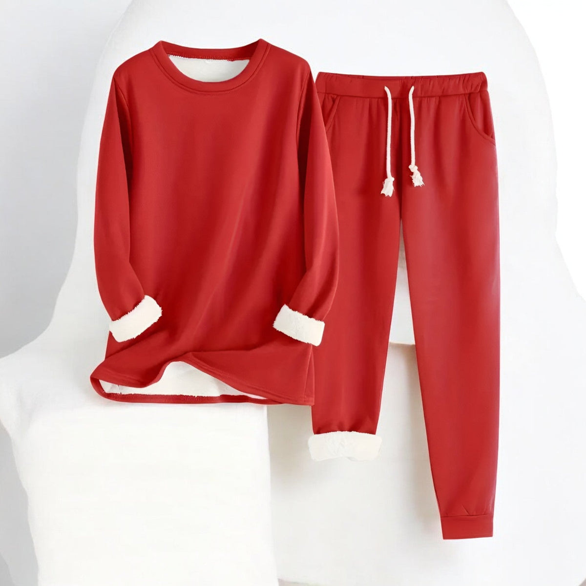 Unisex Crew Neck Sweatshirt And Jogger Set, Long Sleeves