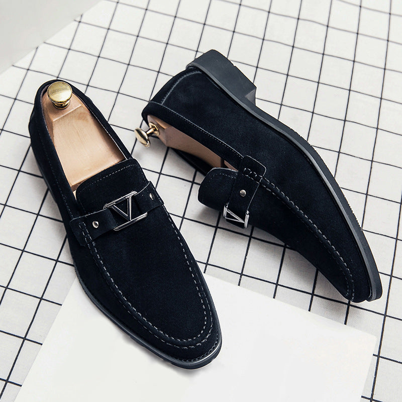 Men's Buckle Loafers, Square Toe, Slip-On Smart Casual