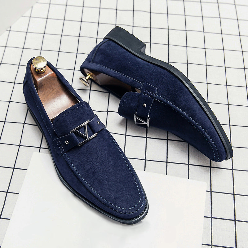 Men's Buckle Loafers, Square Toe, Slip-On Smart Casual