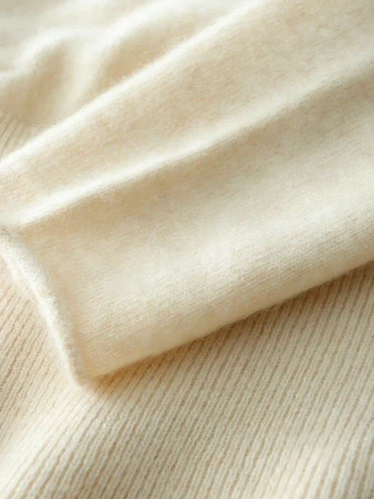 Teresa | Womens Cashmere Sweater with Crossover Collar | Standard Fit, Hand Wash | Pink, Red, Ivory and More XS-XL