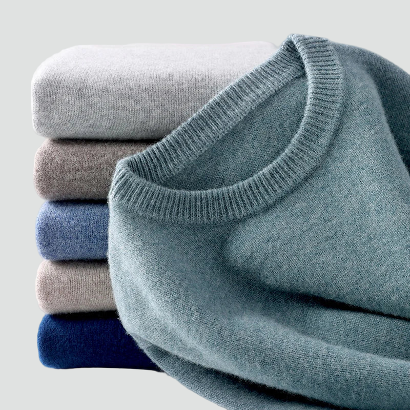 John | Mens Fine Knit Crewneck Sweater | Regular Fit, Soft Crew Neck, Ribbed Trim | Black, Green and More S-3XL
