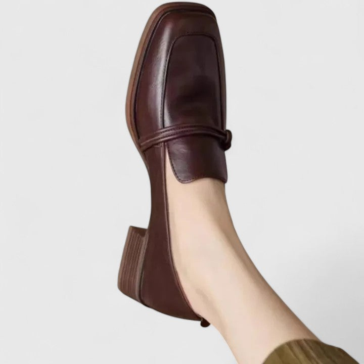 Women's Square-Toe Slip-On Loafers, Low Heel