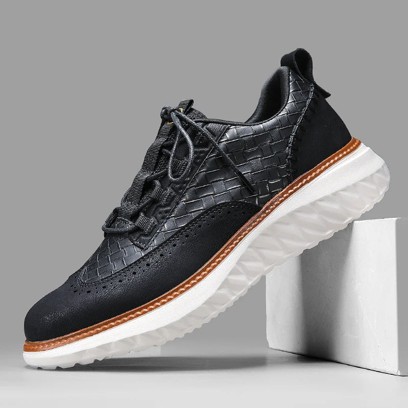 Oxford Ridge | Oxford Style Leather-Like Sneakers