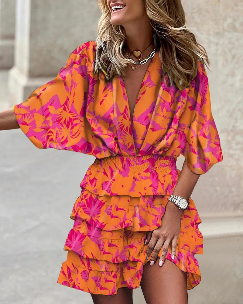 Women's Boho Dress | Tiered Ruffled