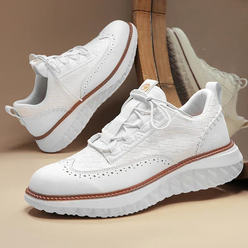 Oxford Ridge | Oxford Style Leather-Like Sneakers