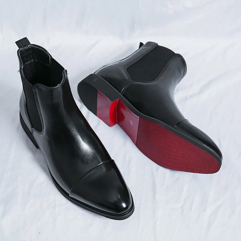 Annibale Carracci | Classic men's leather-like boots