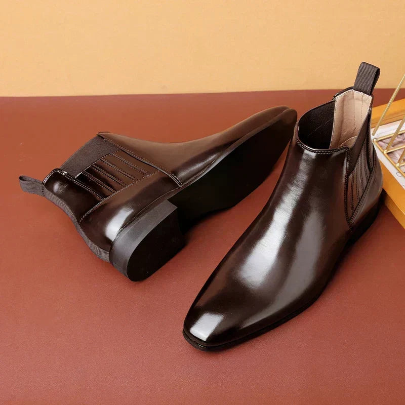 Peyton | Elegant Men's Leather-Like Boots