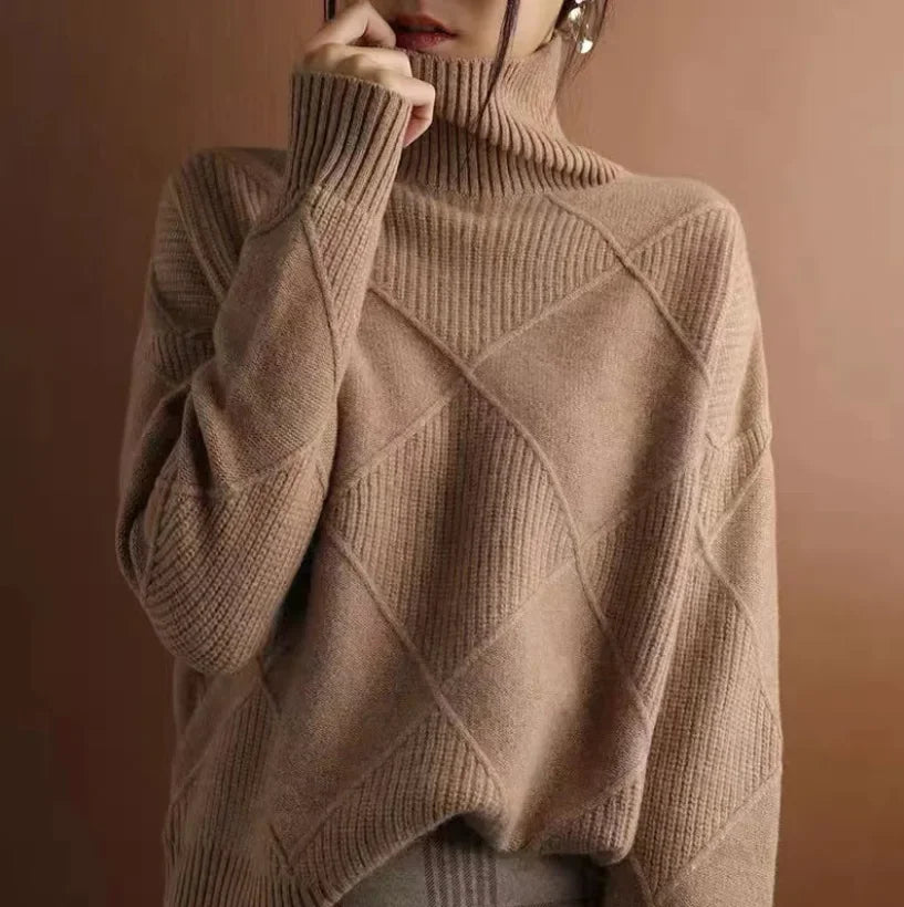 Allegra Diamond Knit Cashmere Sweater