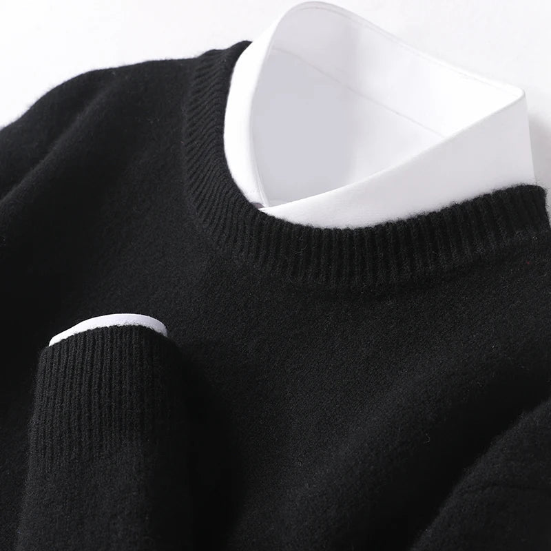 John | Mens Fine Knit Crewneck Sweater | Regular Fit, Soft Crew Neck, Ribbed Trim | Black, Green and More S-3XL