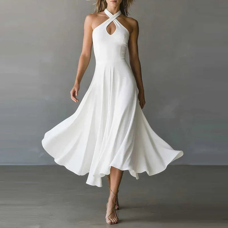 Finley | Women's Halter Neck A-line Maxi Dress