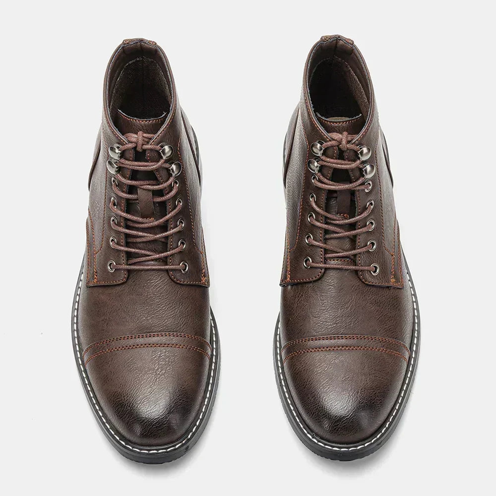 Ralph | Retro Men's Leather-Like Derby Boots