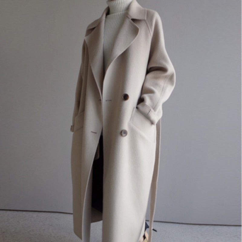 Women's Coat with Wool | For Winter | Size S-2XL | Beige, Brown, Black