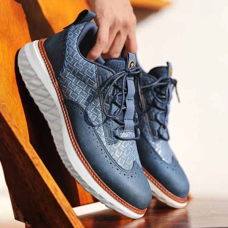 Oxford Ridge | Oxford Style Leather-Like Sneakers