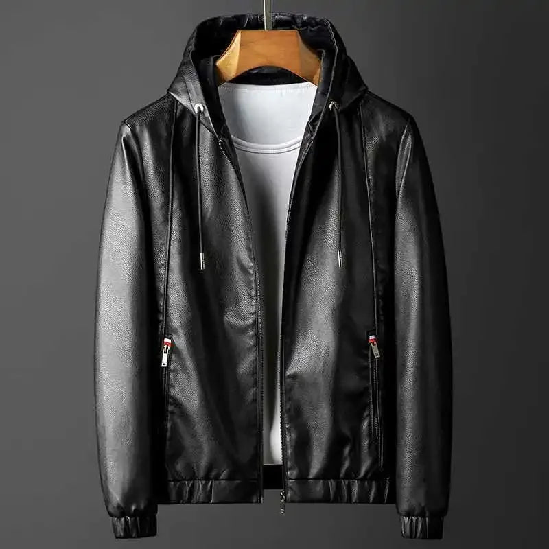 Rave Hooded Leather Jacket