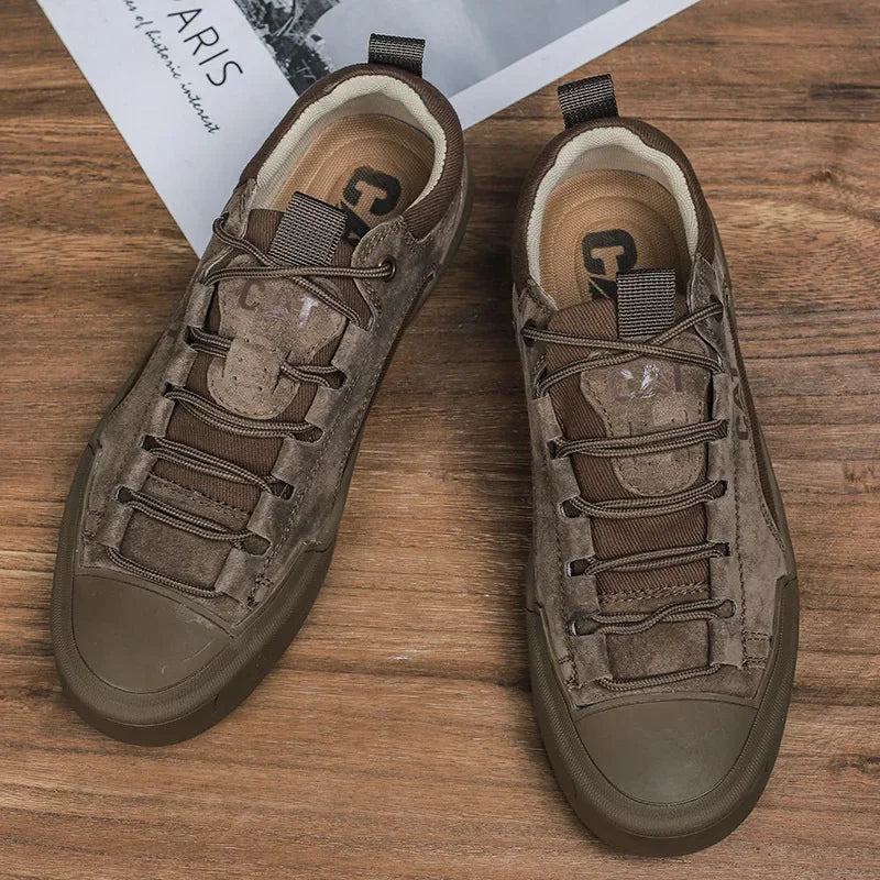 UrbanEdge | Men's Urban Style Leather-Like Sneakers