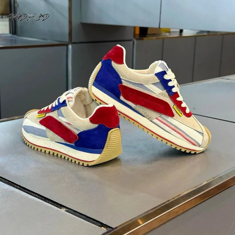 Piero | Men's Retro Sneakers with Dynamic Design