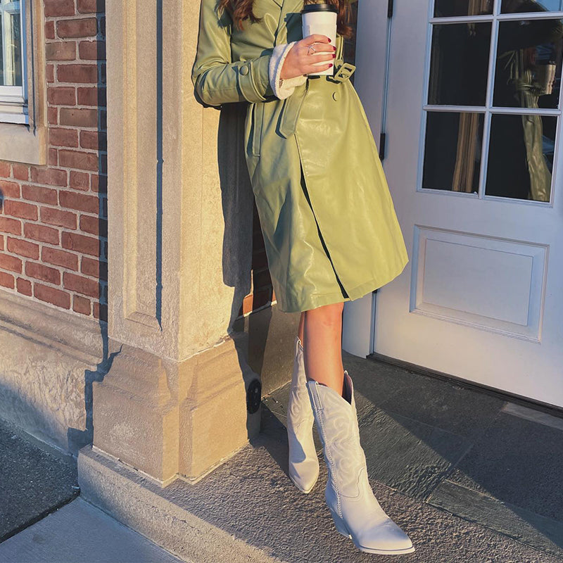Women's Metallic Cowboy Boots with Sturdy Sole | Soft Inner Lining, High Shine Western Finish | Size 6-9, 5 Colors