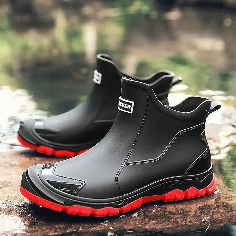 Women's Waterproof Knee High Rain Boots | Supportive Sole with Smooth Clean Profile | Size 6-10.5, Black or Beige