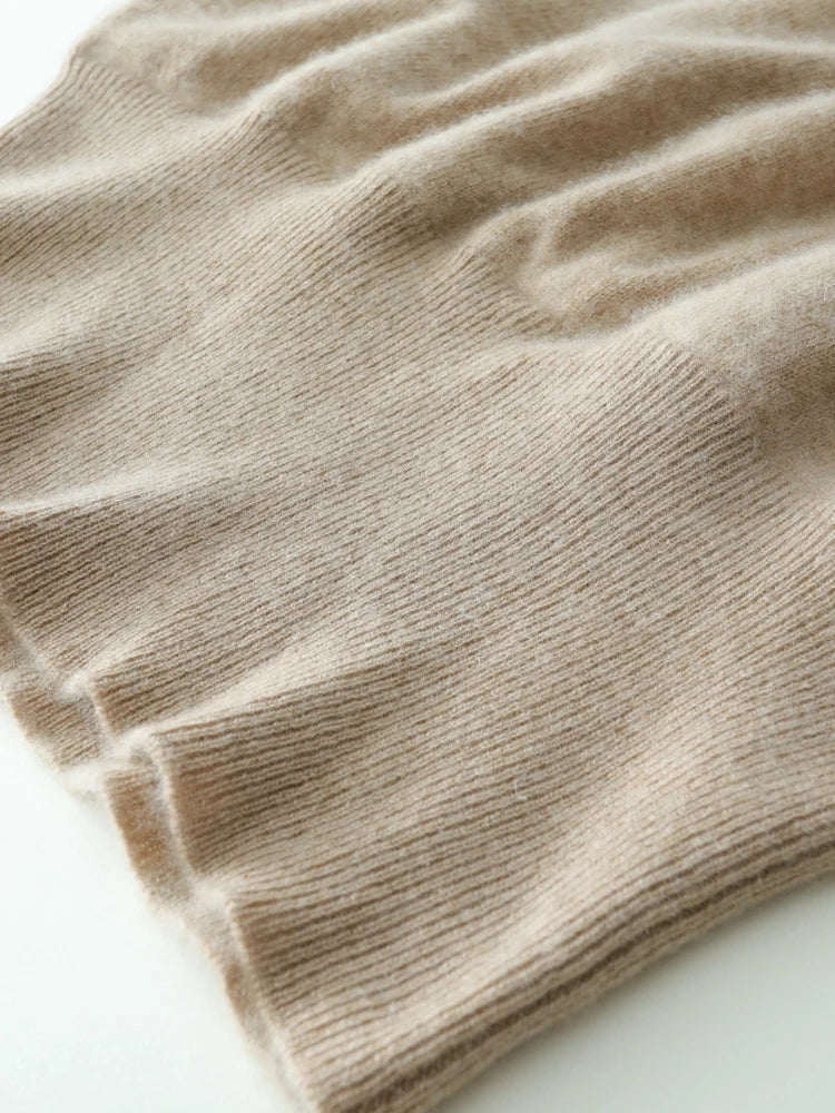 Teresa | Womens Cashmere Sweater with Crossover Collar | Standard Fit, Hand Wash | Pink, Red, Ivory and More XS-XL