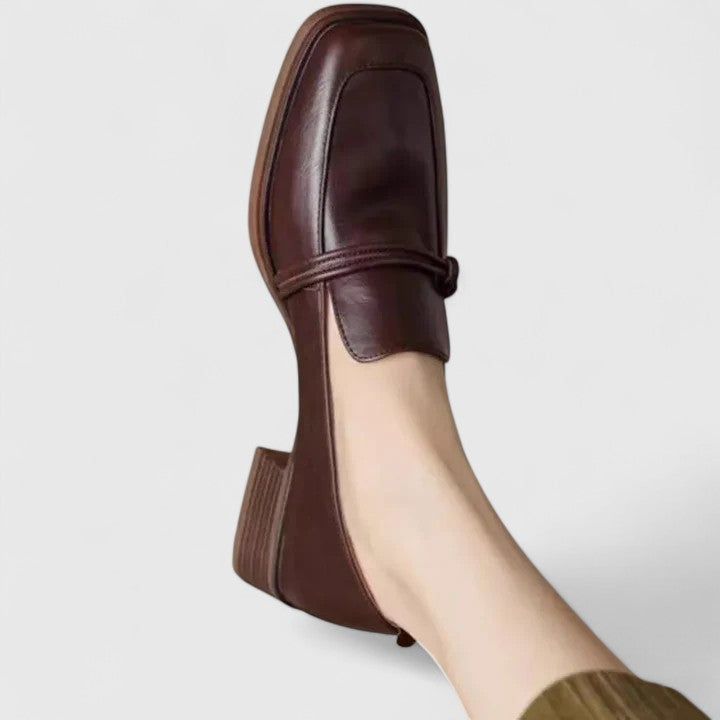 Women's Square-Toe Slip-On Loafers, Low Heel