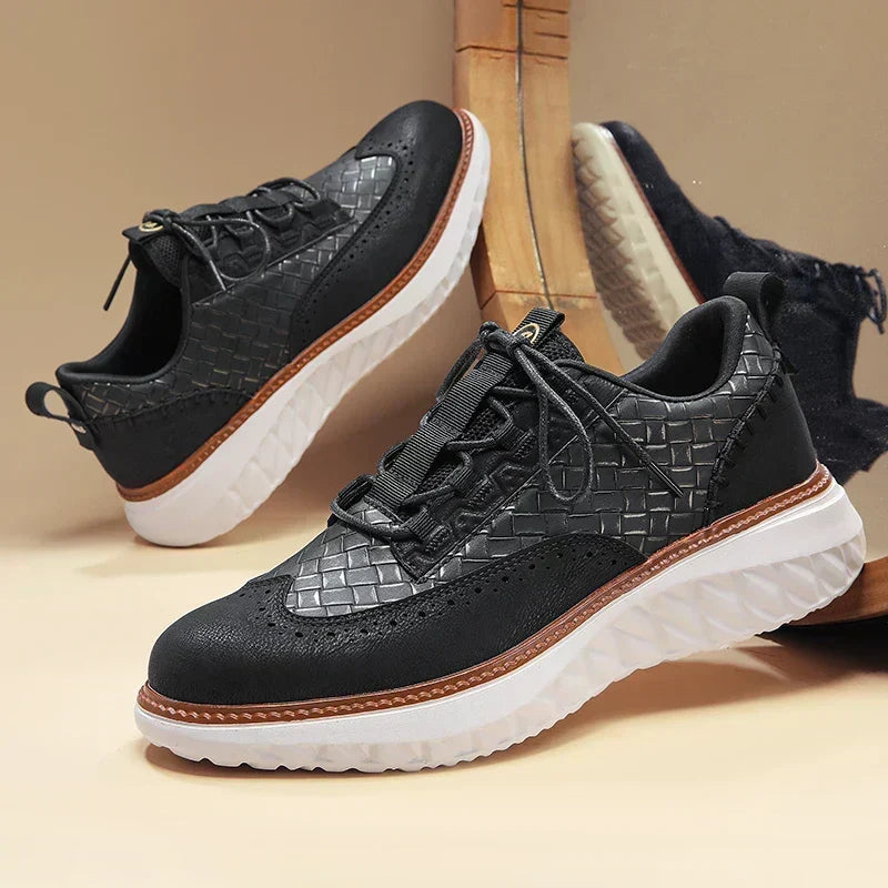 Oxford Ridge | Oxford Style Leather-Like Sneakers