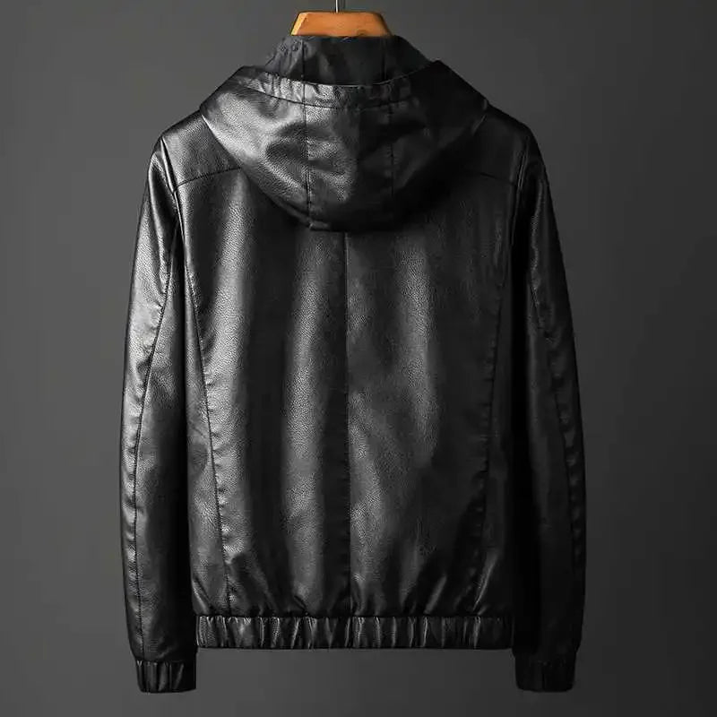 Rave Hooded Leather Jacket