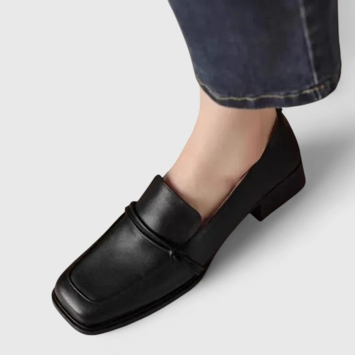 Women's Square-Toe Slip-On Loafers, Low Heel