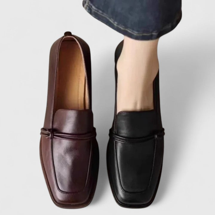Women's Square-Toe Slip-On Loafers, Low Heel