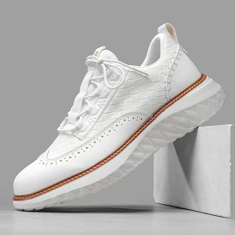 Oxford Ridge | Oxford Style Leather-Like Sneakers