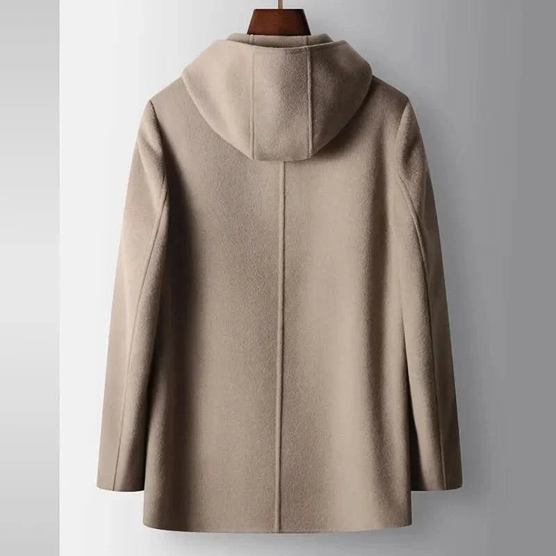Women's Coat with Wool and Hood | Zip Closure | For Winter | Size XS-2XL | Brown, Black