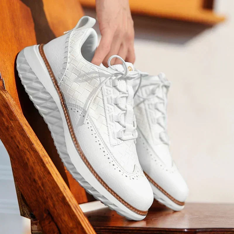 Oxford Ridge | Oxford Style Leather-Like Sneakers