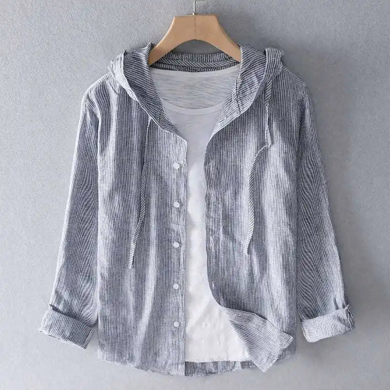 Ward Linen Hooded Shirt